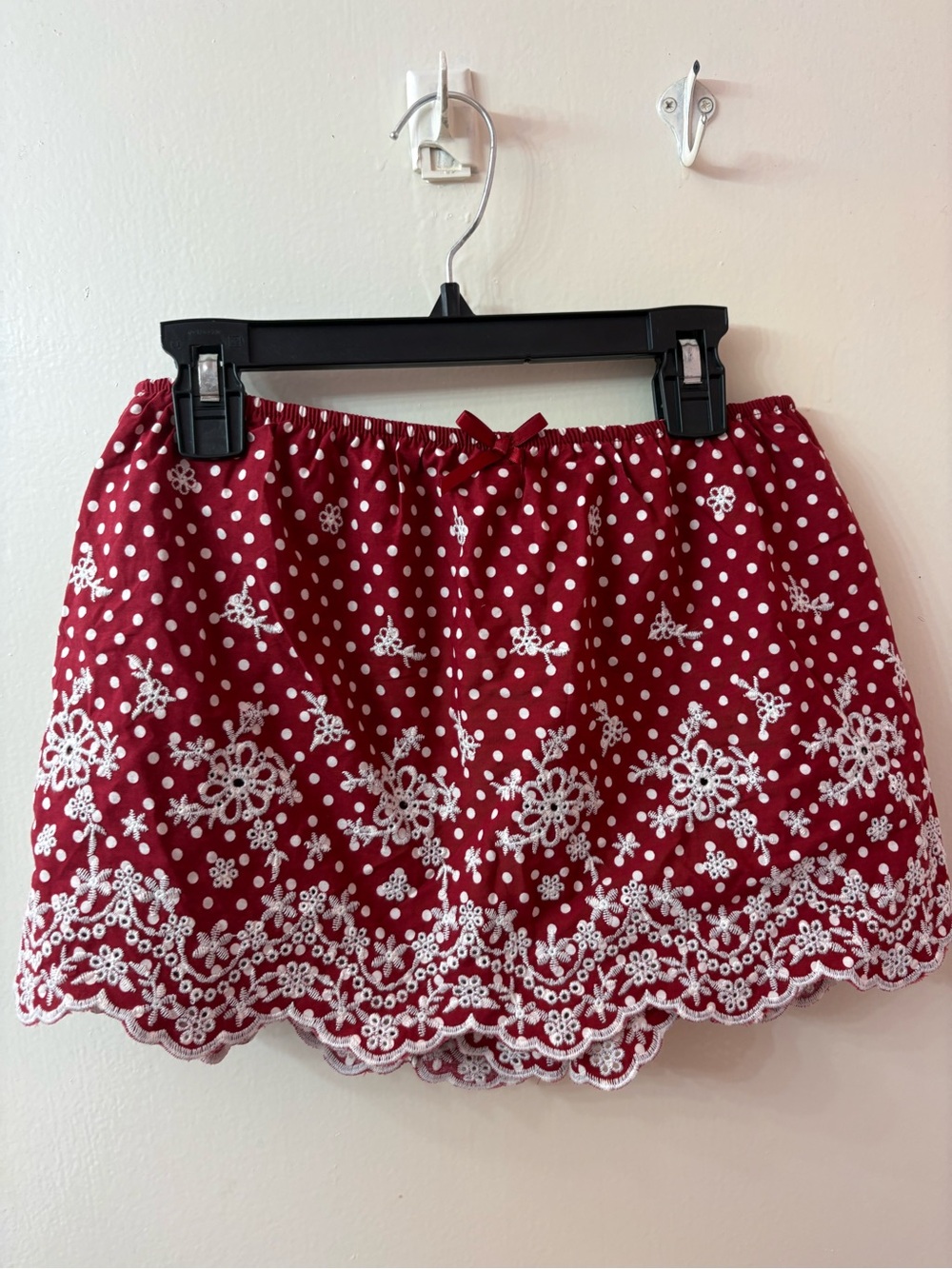 wild fable Red Polka Dot Embroidered Mini Skort